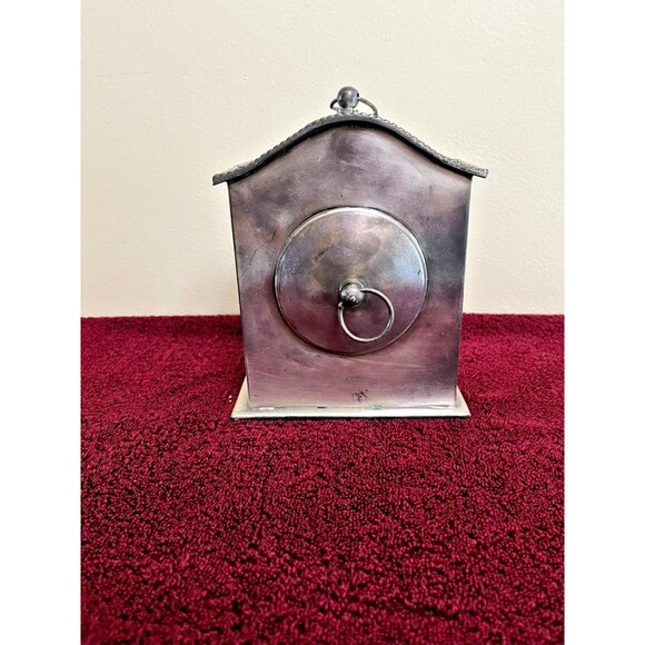Vintage 7" Market Bazaar Polished Steel Table Clock - Picture 2 of 4